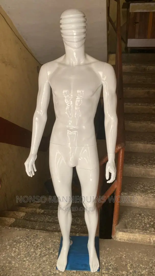 Spider Face Male Glossy White Display Mannequin