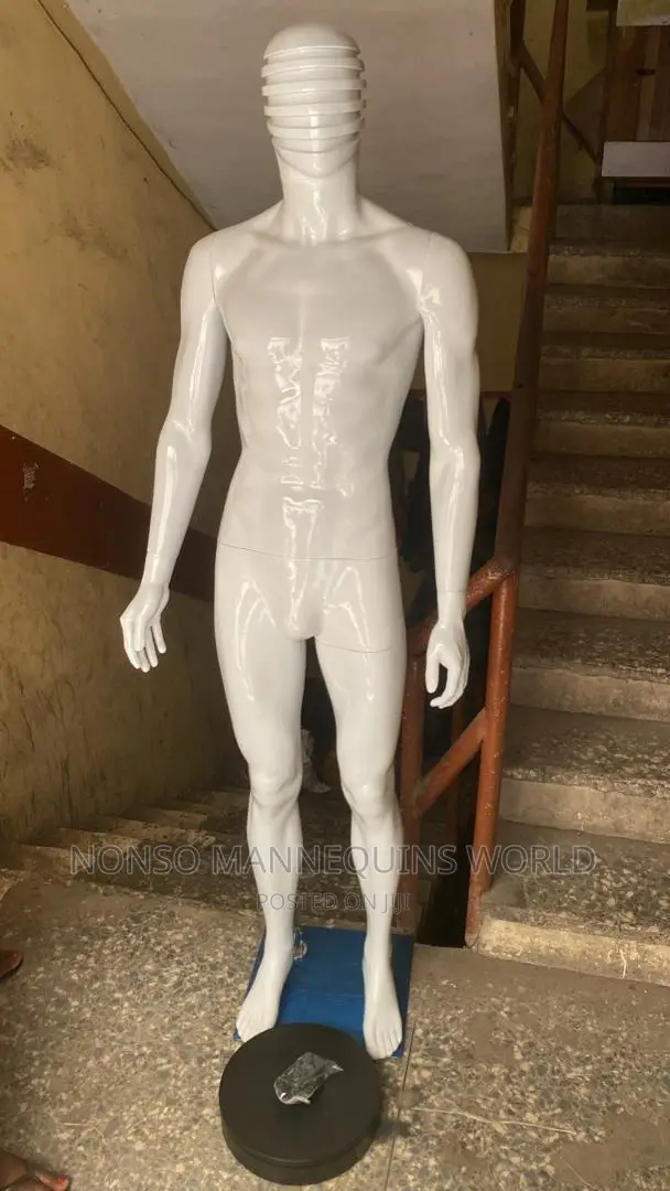 Spider Face Male Glossy White Display Mannequin