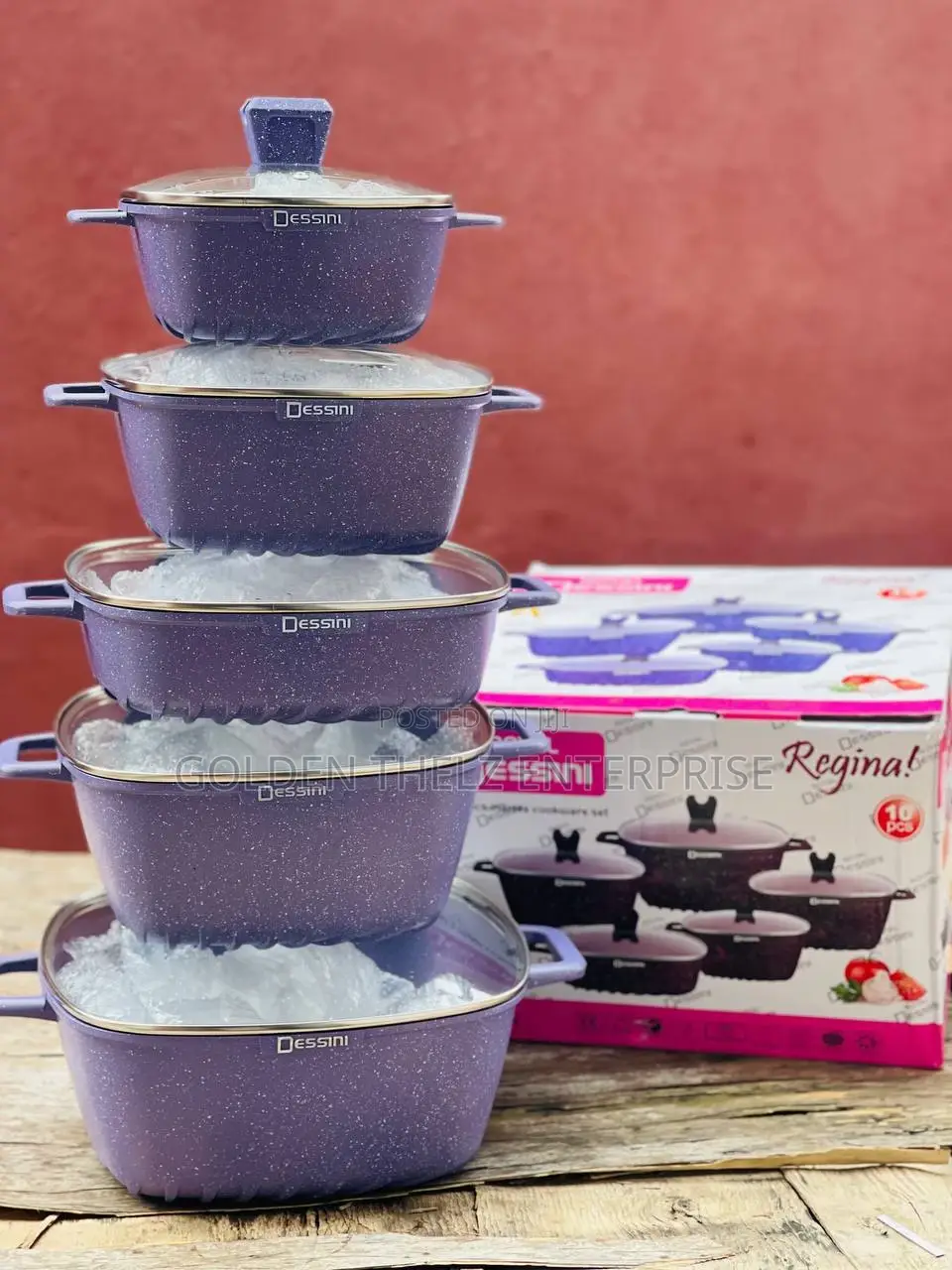 10pc Quality Royal Dessini Regina Pot Cookware