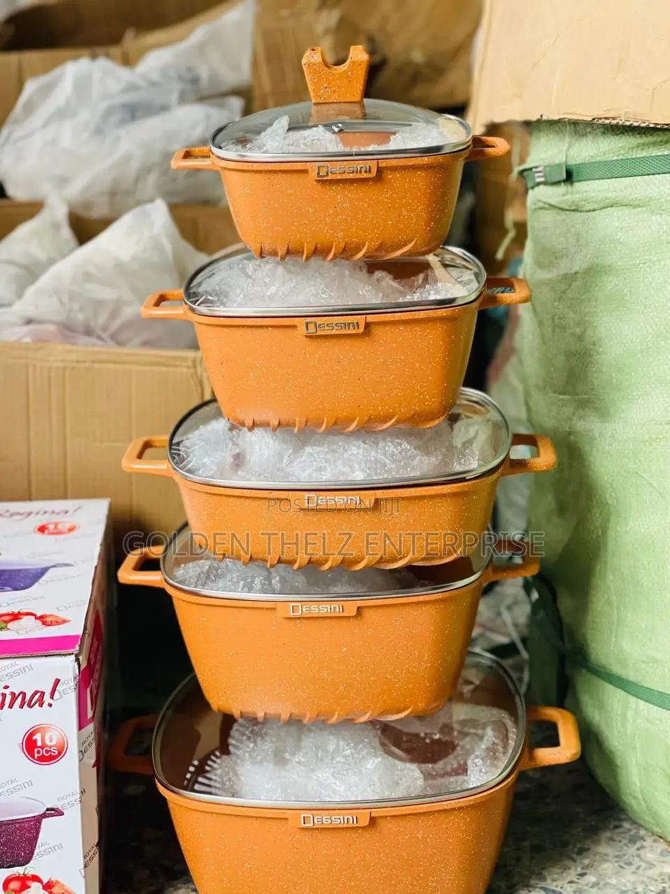 10pc Quality Royal Dessini Regina Pot Cookware