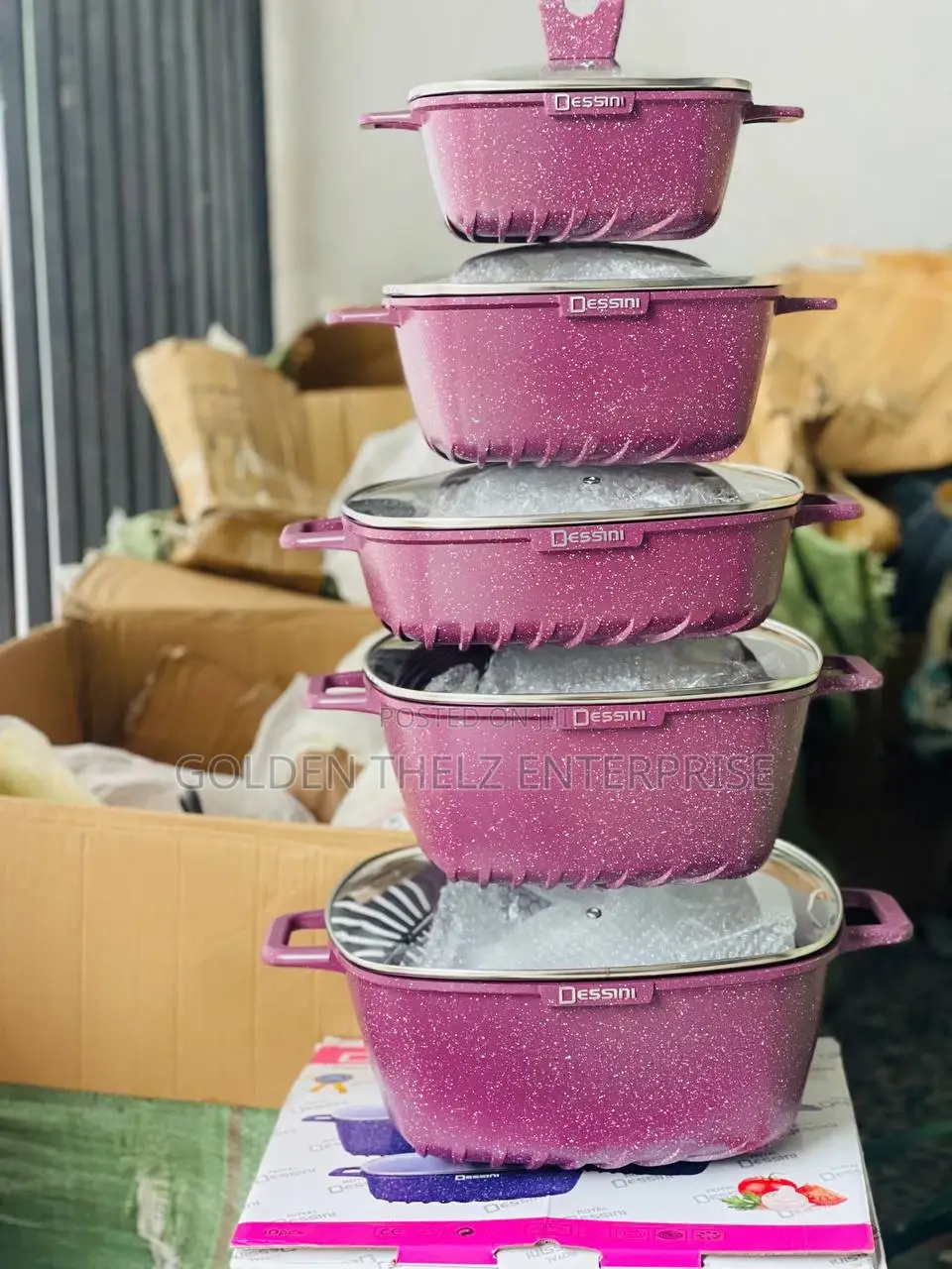 10pc Quality Royal Dessini Regina Pot Cookware