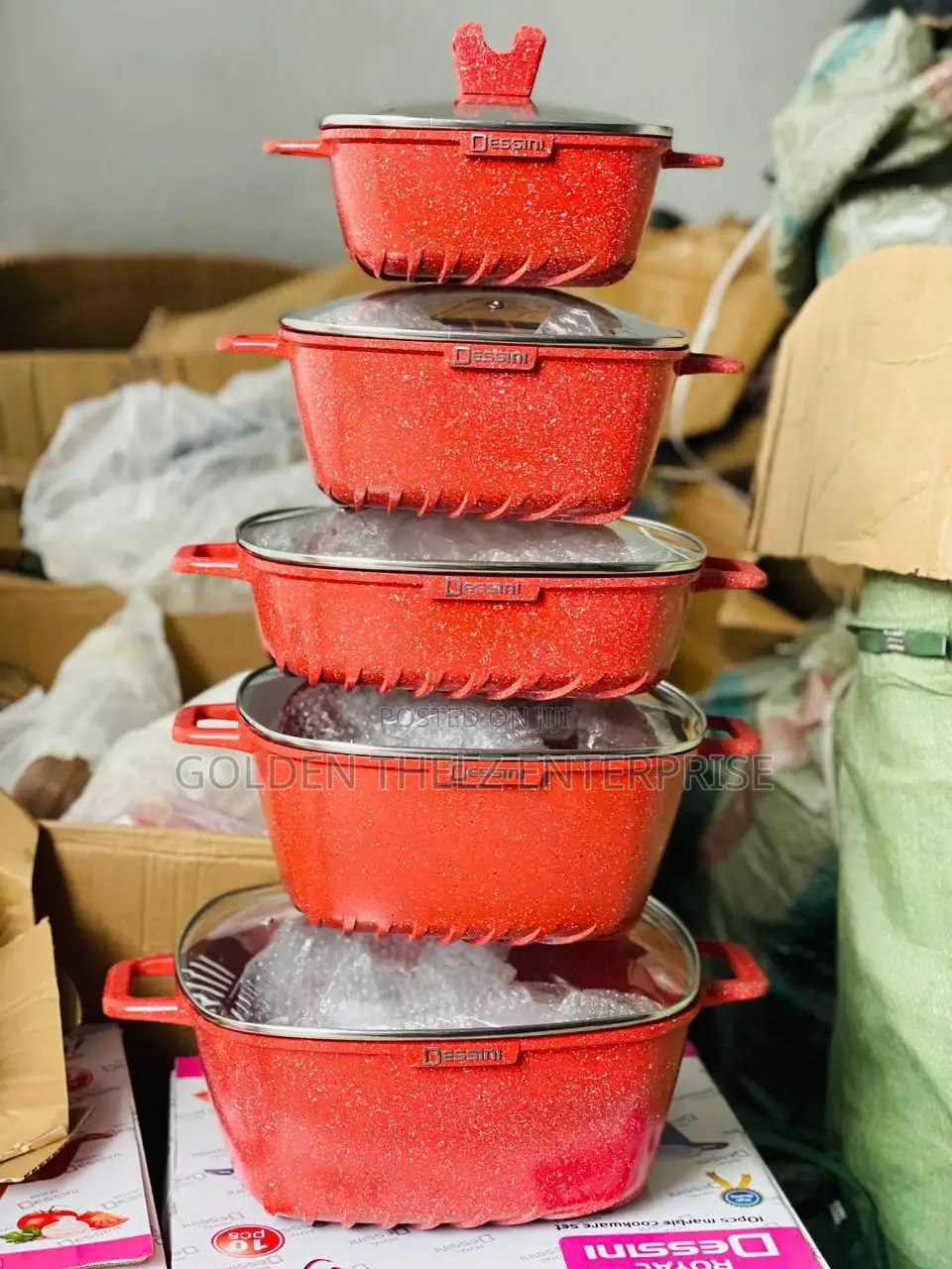 10pc Quality Royal Dessini Regina Pot Cookware