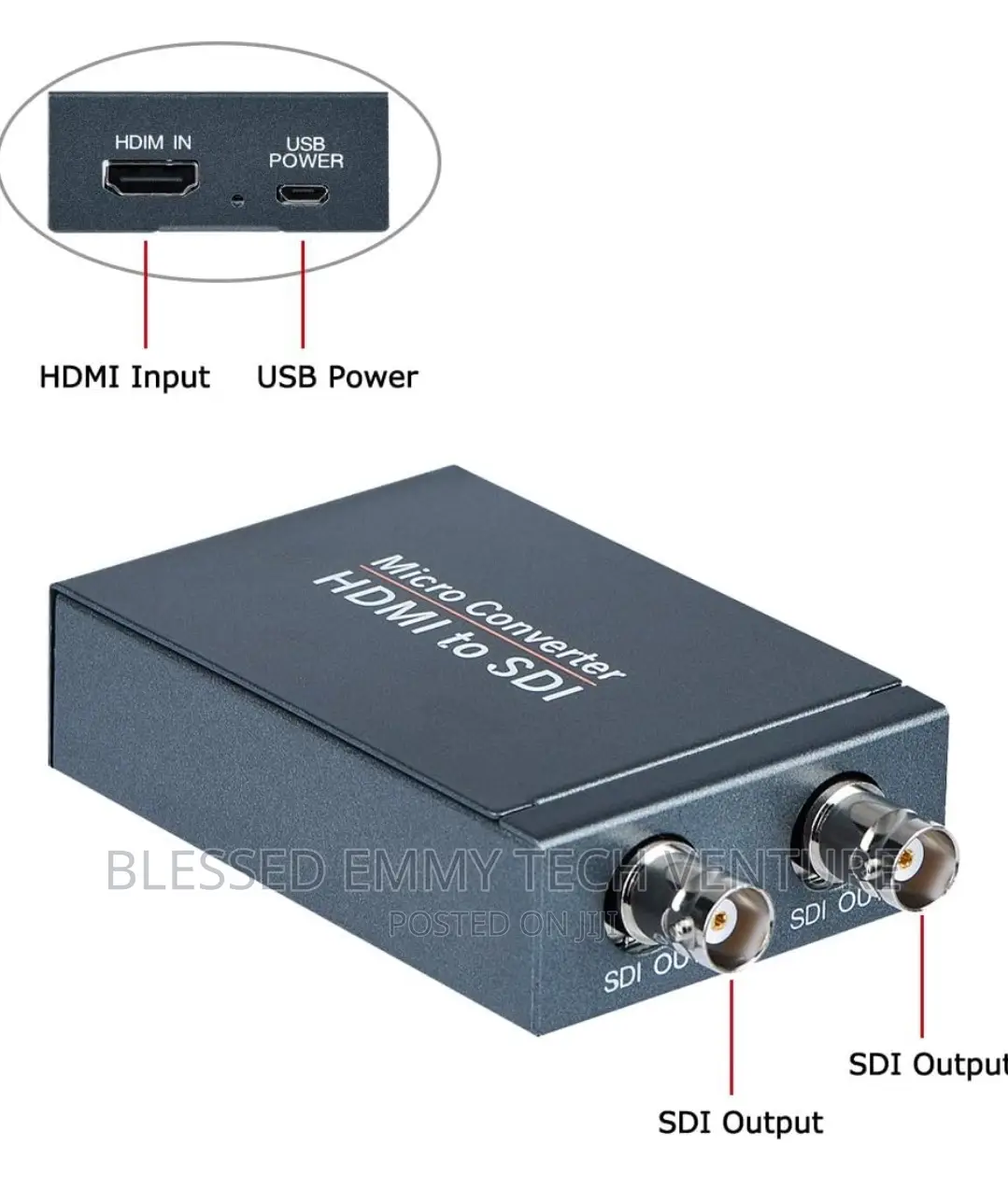 Hdmi to Sdi Converter, Micro Converter One Hdmi in Two Sdi