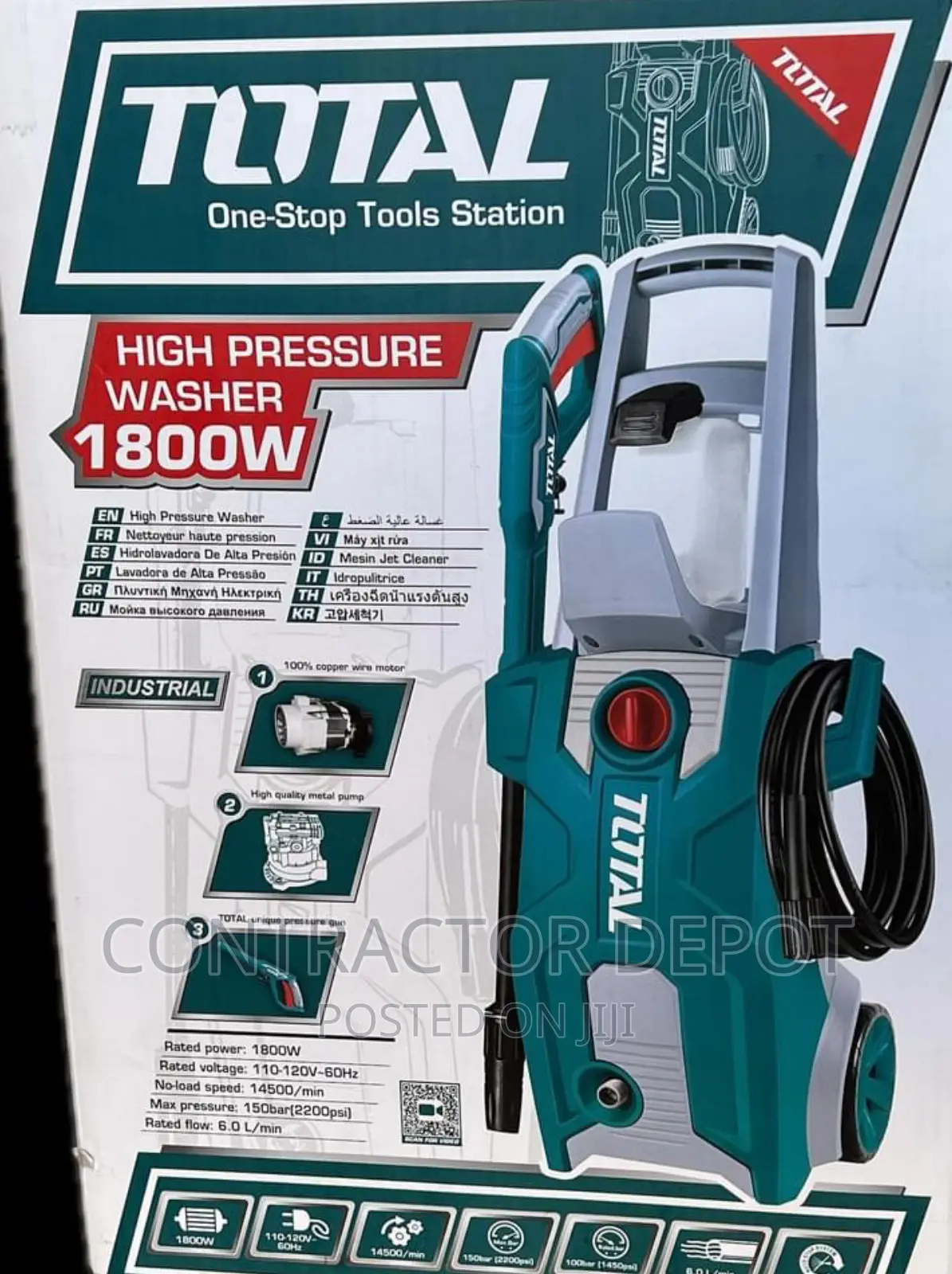 Total Pressure Washer 1800W 2200PSI #
