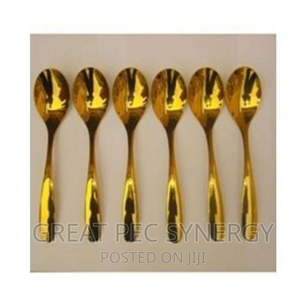 Golden Spoon And Fork (12 Pieces)