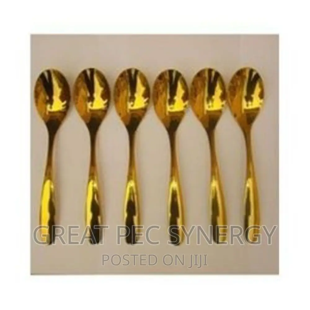 Golden Spoon And Fork (12 Pieces)