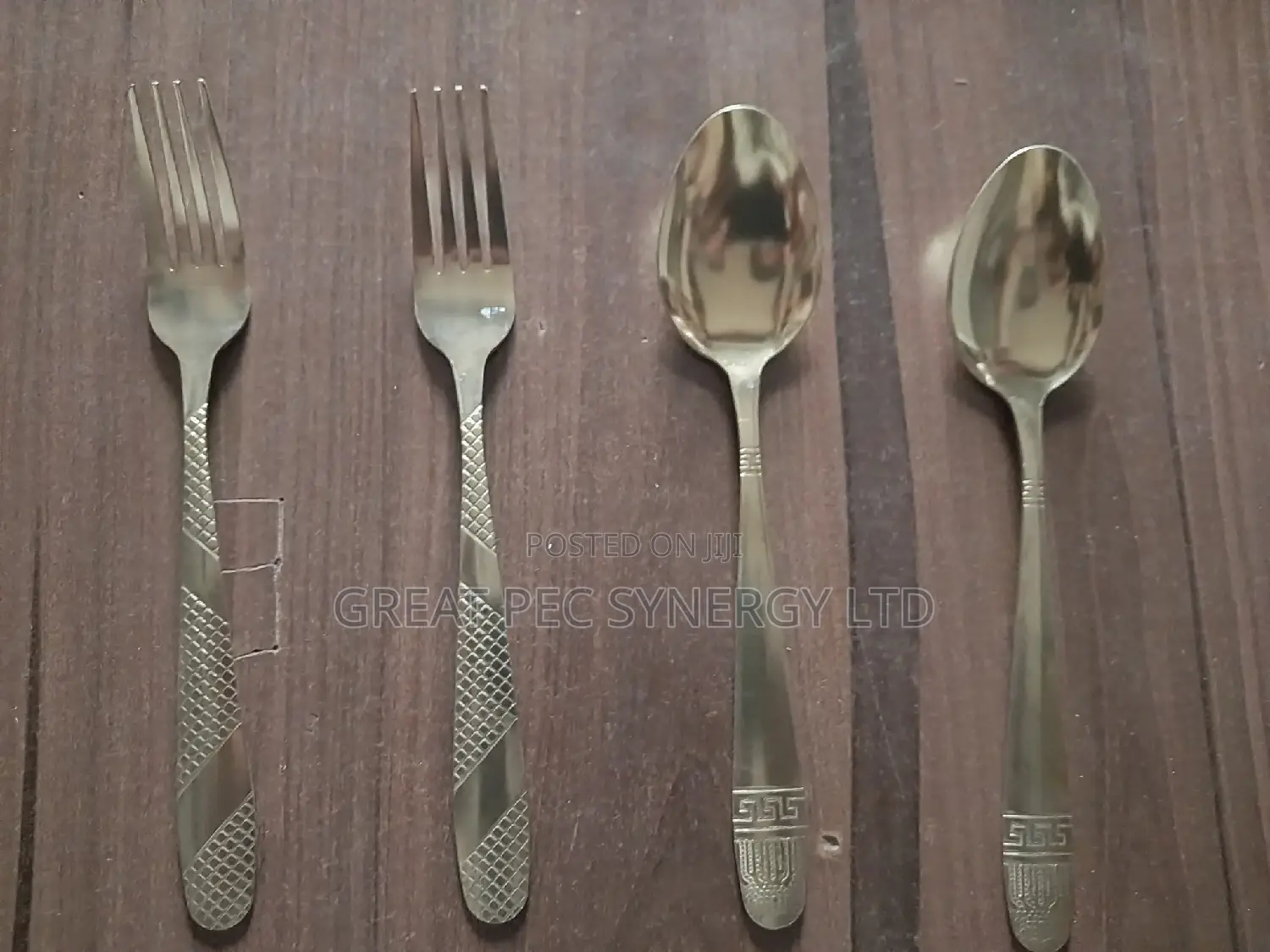 Gold Spoon and Fork - 12 Pieces (A Dozen)
