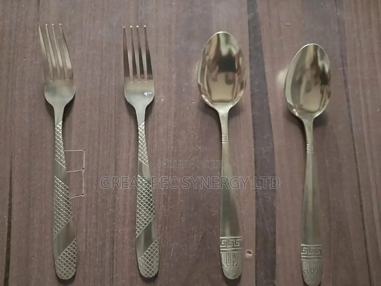 Gold Spoon and Fork - 12 Pieces (A Dozen)