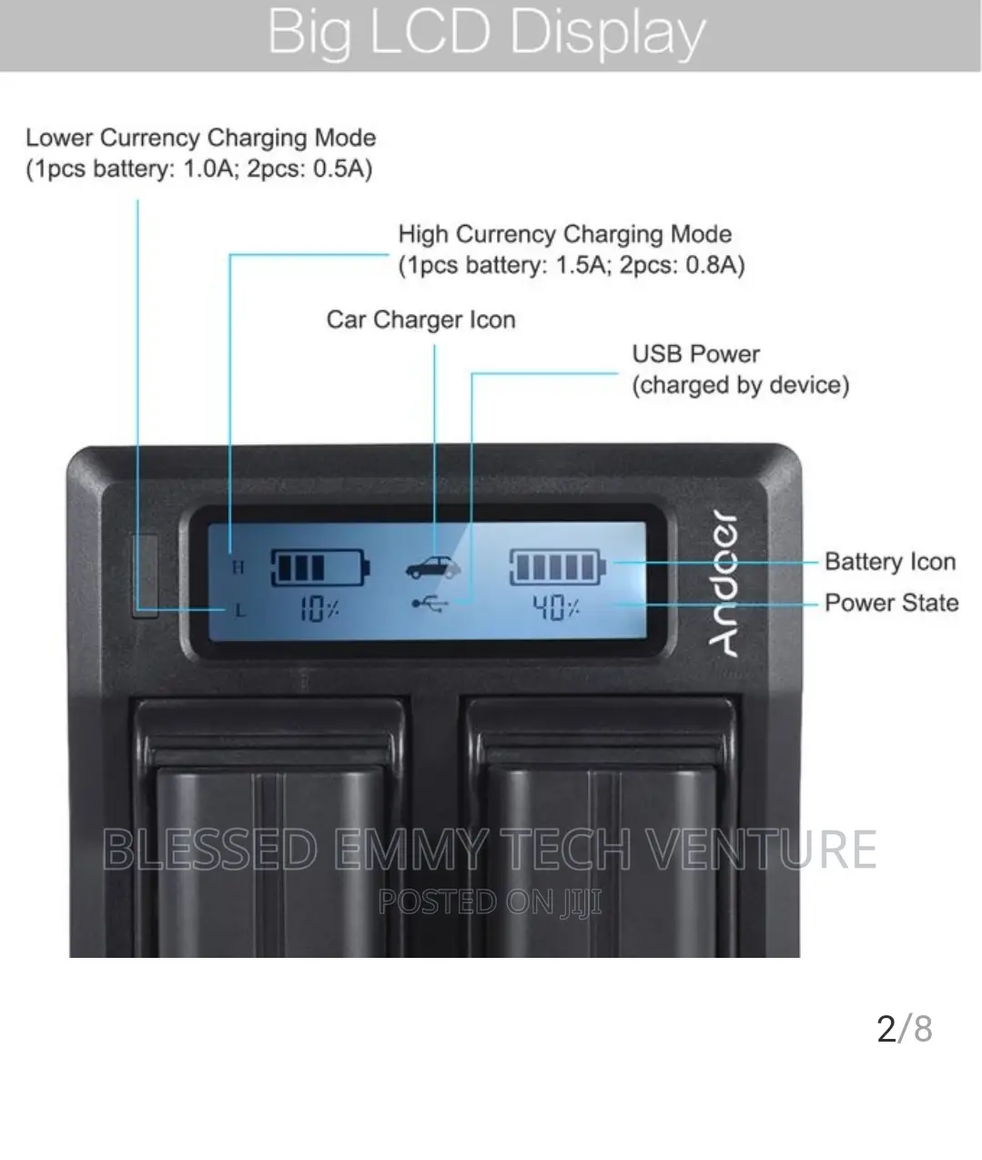 Dual Channel Digital Camera Battery Charger