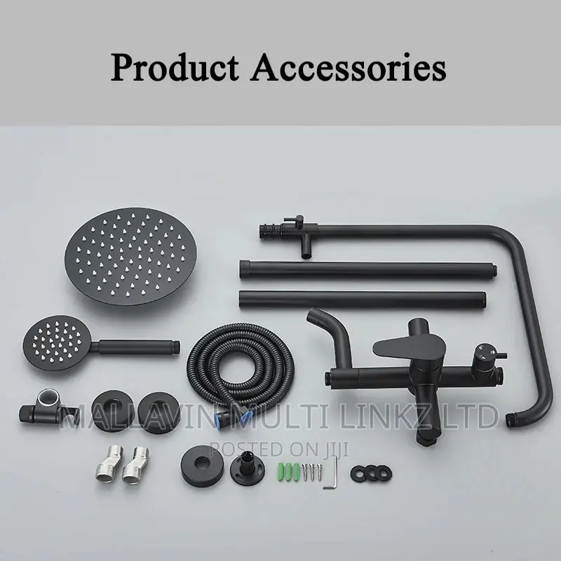 Matte Black Round Bathroom Shower Faucets