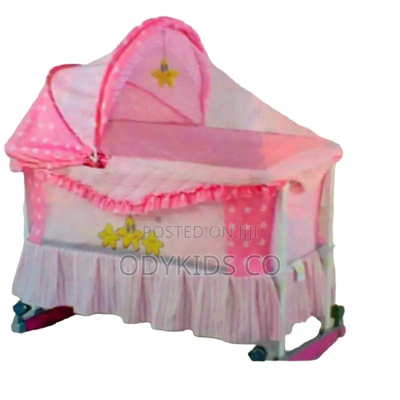 Rocking Baby Bed With Foldable Tires