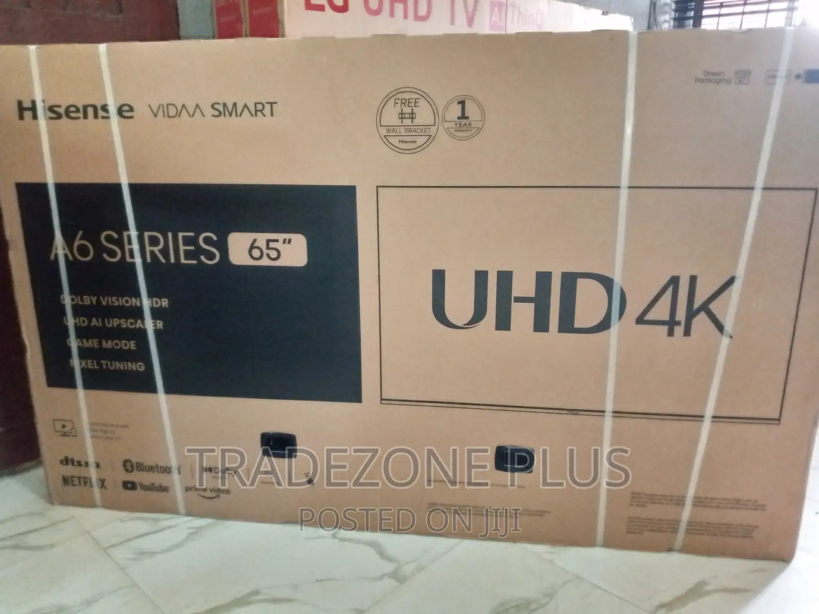 New in 65" Hisense Smart Television With Netflix