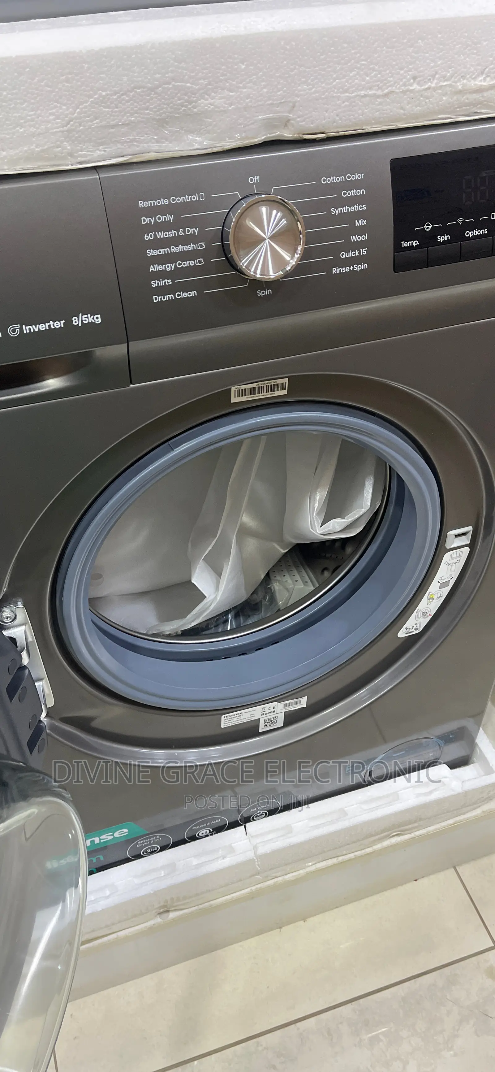 8kg Hisense Wash and Dry Inverter Motor