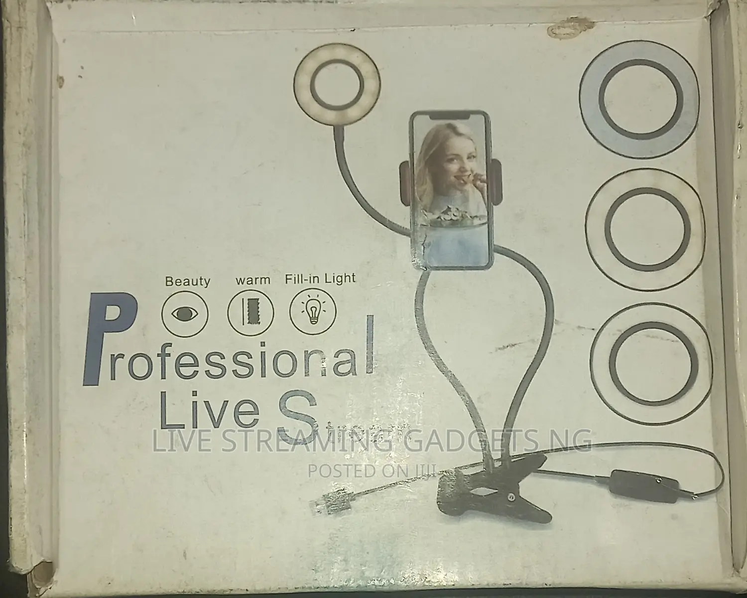 Desk Clamp Ringlight With Phone Holder