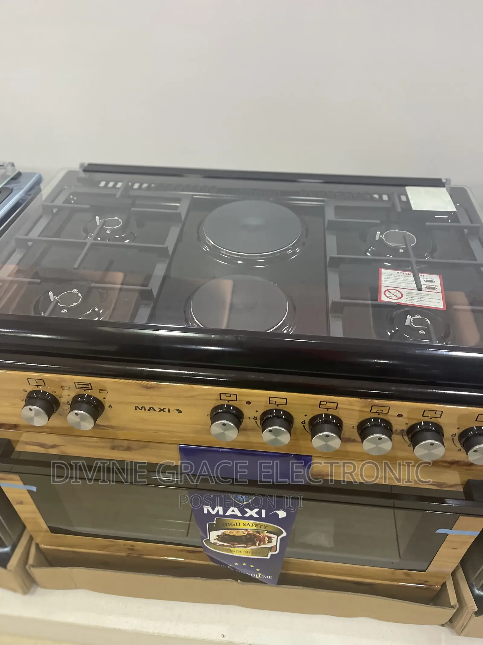 60x90 4bunner 2 Electric Cast Maxi Gas Cooker