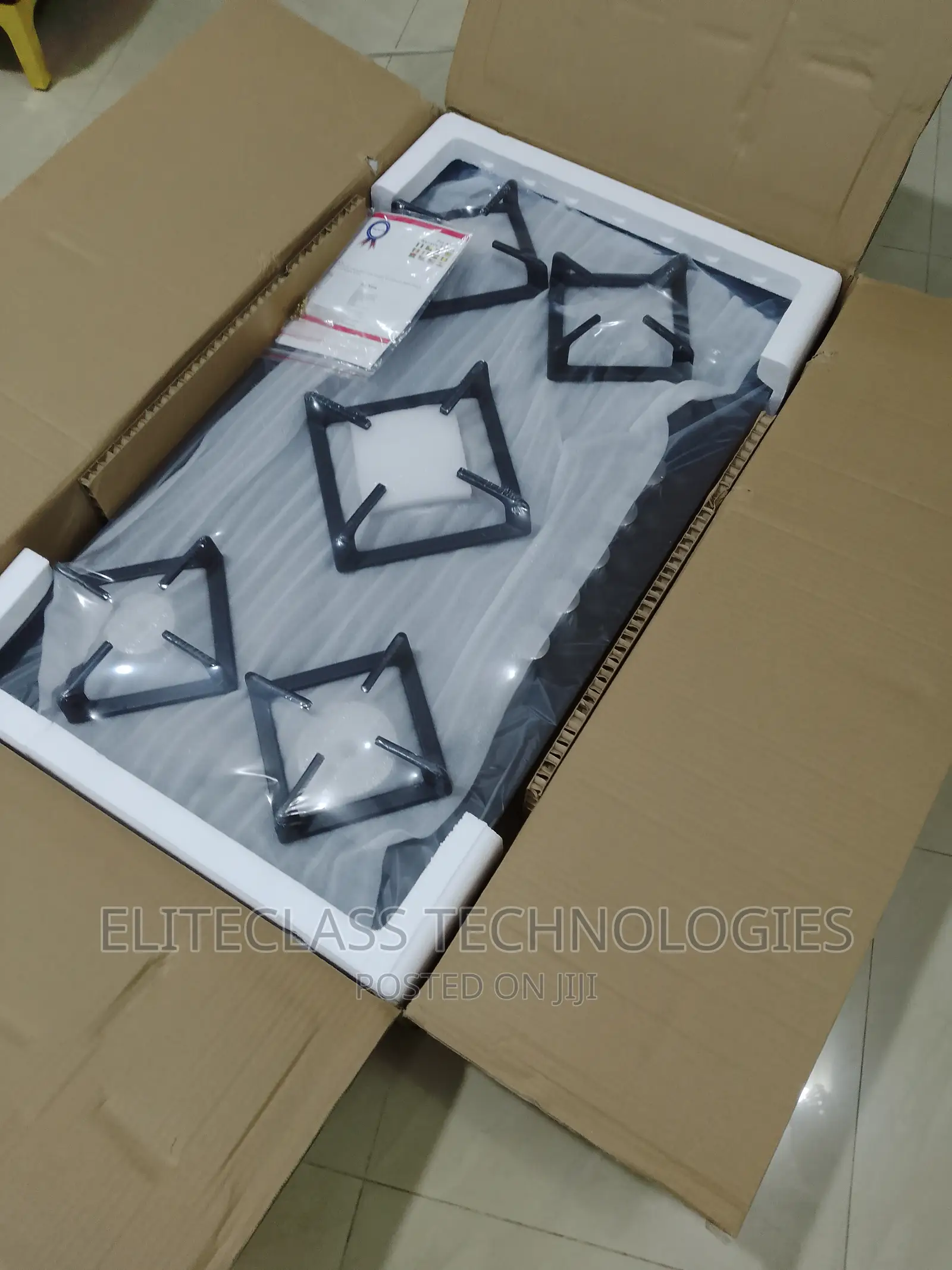 Stylish Polystar 5 Burners Tempered Glass Built-in Gashob