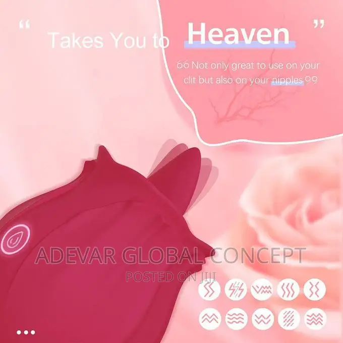 Rose Female Vagina Breast Clitoral Stimulator Tongue Licking