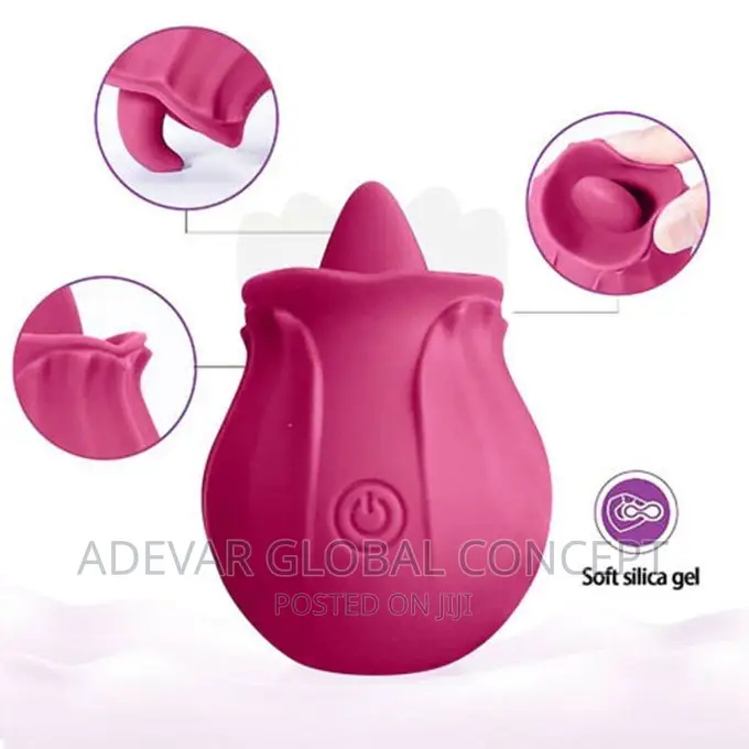 Rose Female Vagina Breast Clitoral Stimulator Tongue Licking