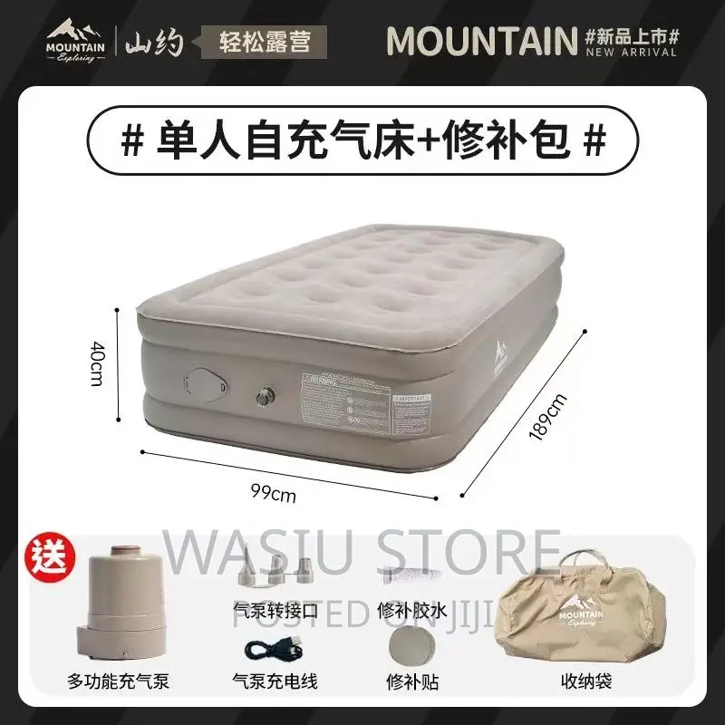 Mountain Inflatable Air Mattress With Built-in Ac Pump Bed