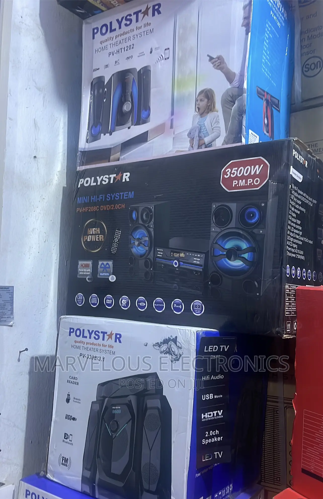 Brand New Polystar Sound System With Dual Bluetooth