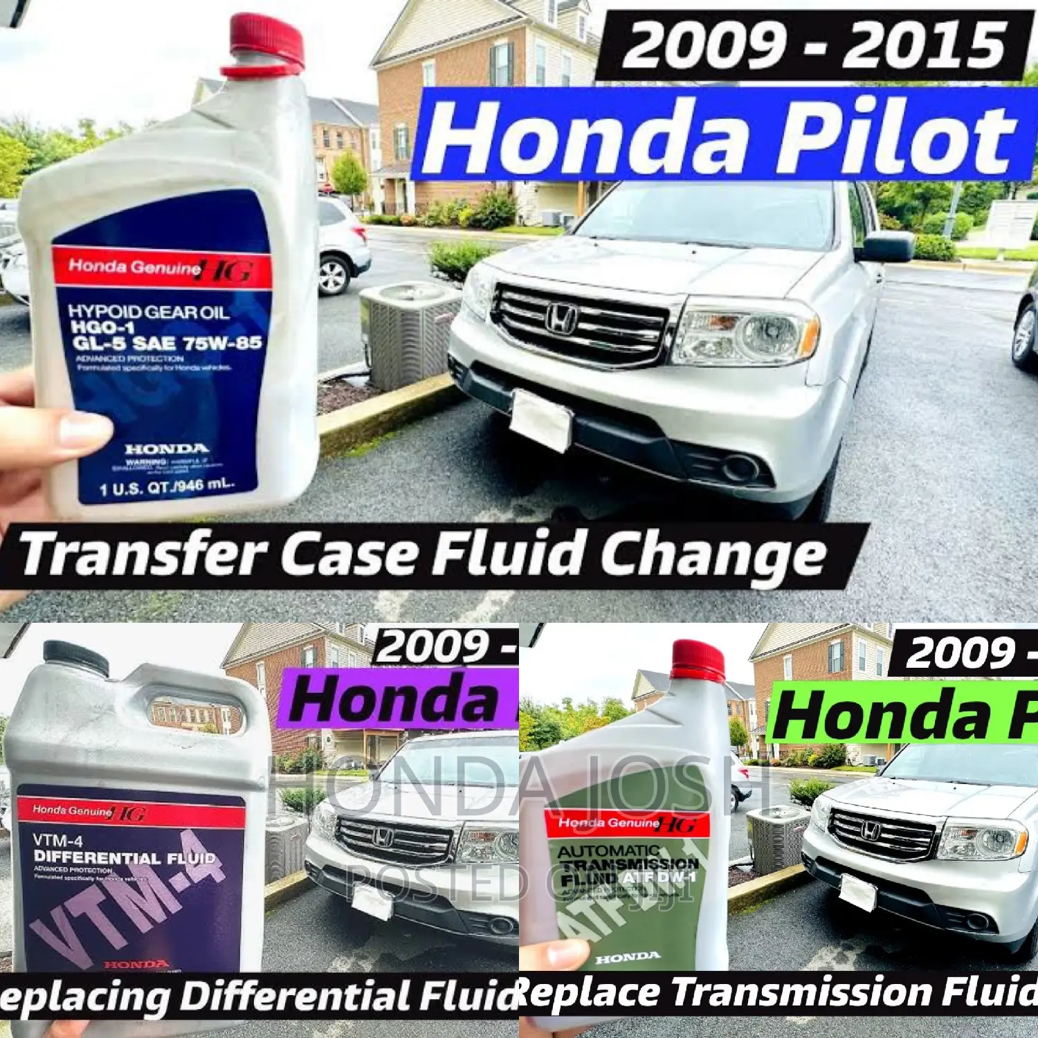 Hypoid Gear Oil Transfer Case Fluid Gl5(75w90) Honda/Acura