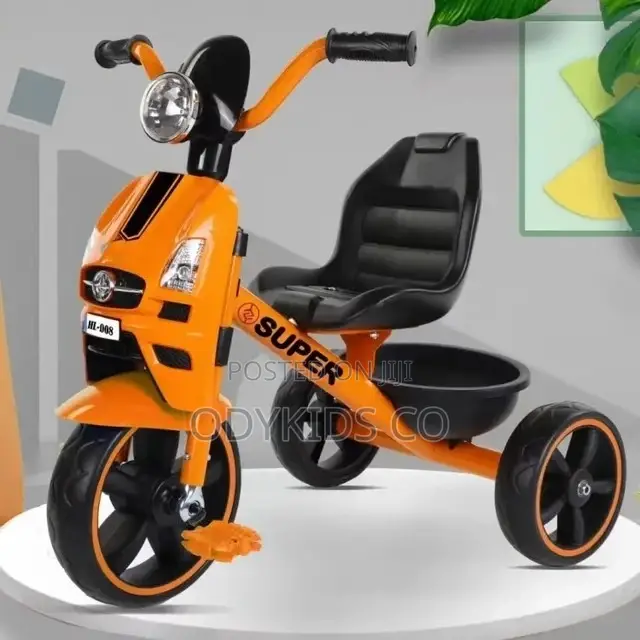 Safety Kids Bike Tricycle 3 Wheel High Steel Baby Bicycle