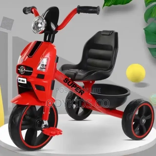 Safety Kids Bike Tricycle 3 Wheel High Steel Baby Bicycle