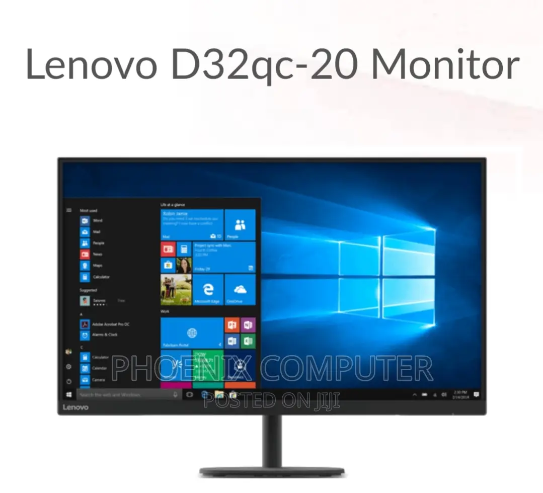 Lenovo D32qc-20 31.5 Inch QHD Curved Monitor