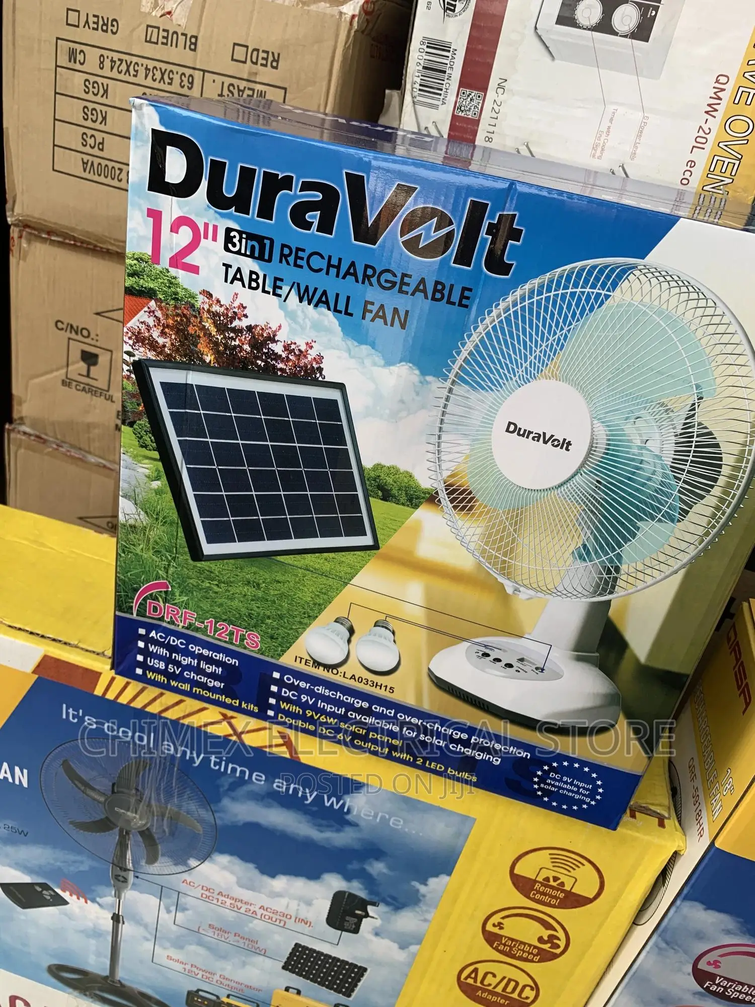 Dura Volts Rechargeable Fan