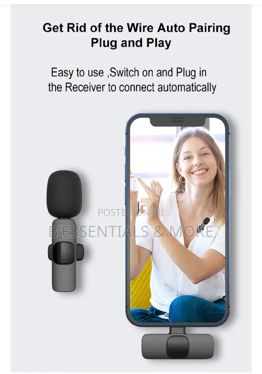 Portable, Plug Play Dual Wireless Microphone