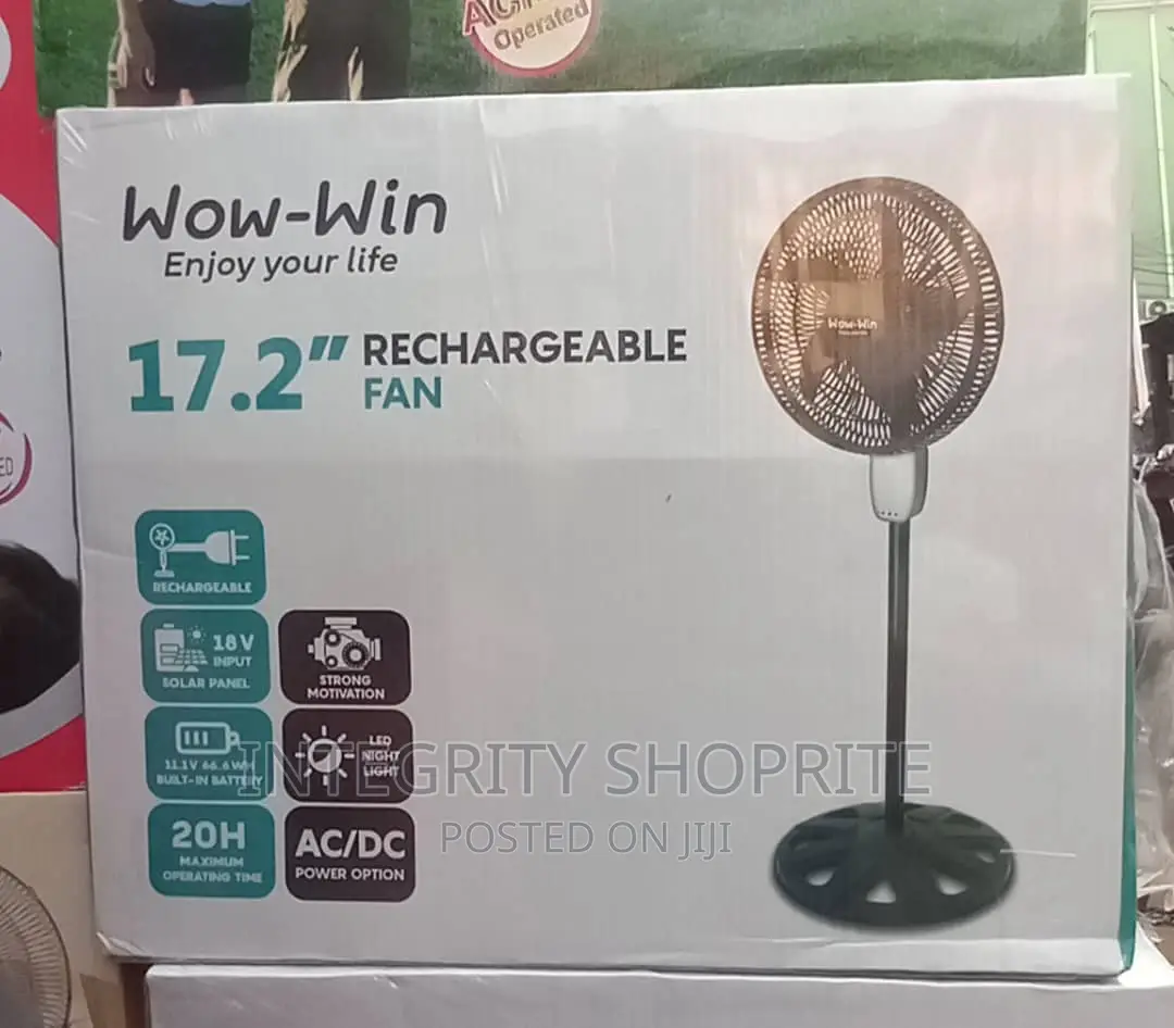 Wow Wow-Win 17.2 Inch Rechargeable Powerful Standing Fan