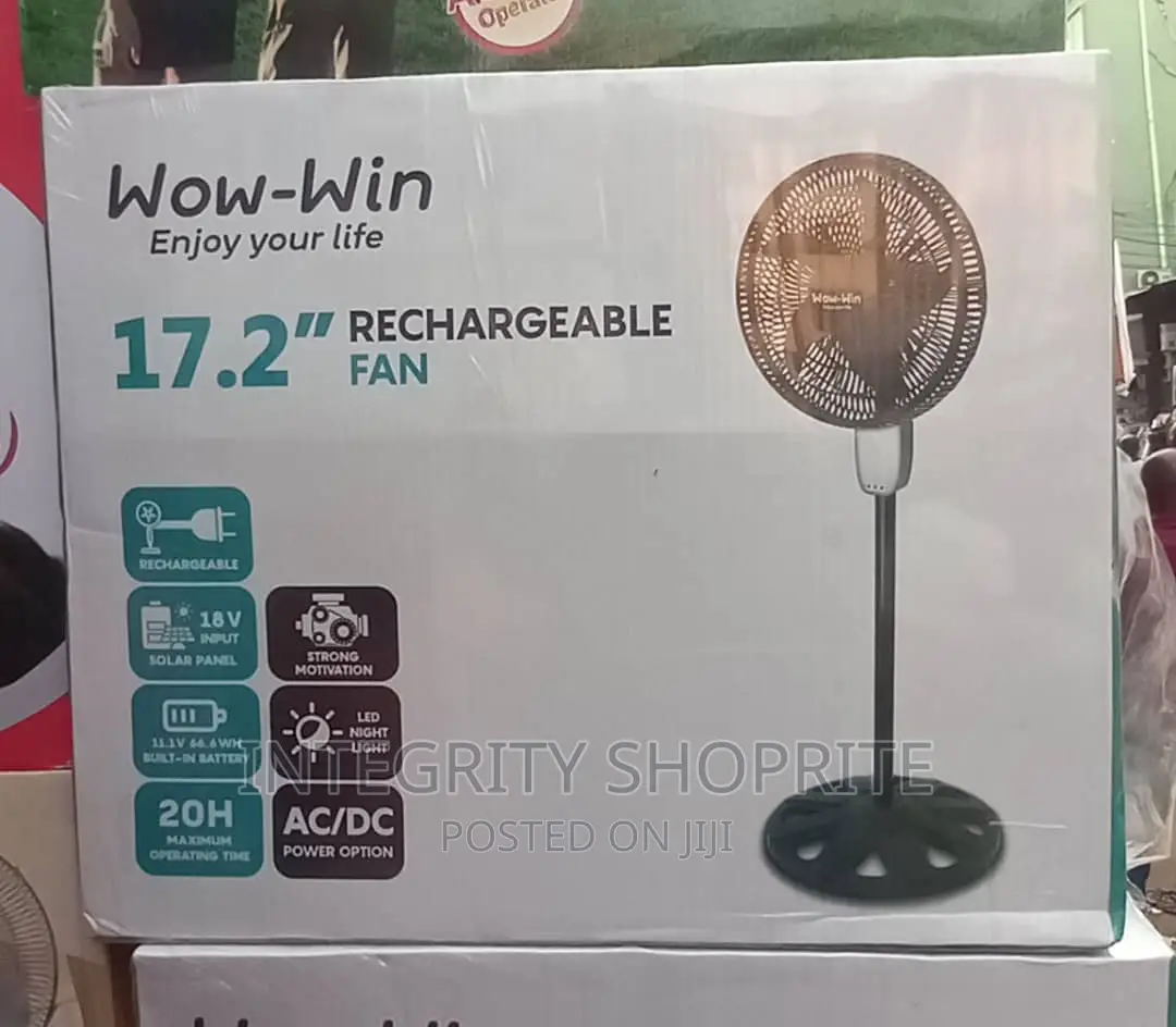 Wow Wow-Win 17.2 Inch Rechargeable Powerful Standing Fan