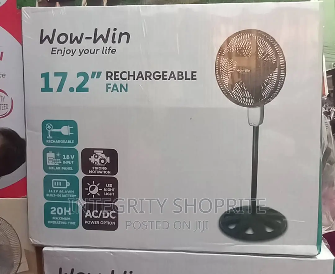 Wow Wow-Win 17.2 Inch Rechargeable Powerful Standing Fan