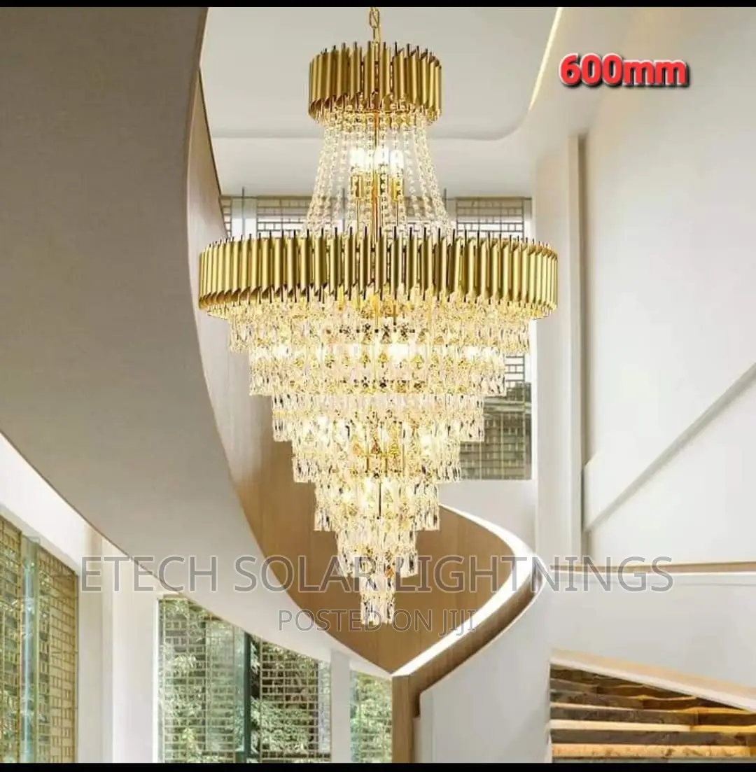 600 Mm 2 Steps Duplex, Sitting Room Chandelier Light