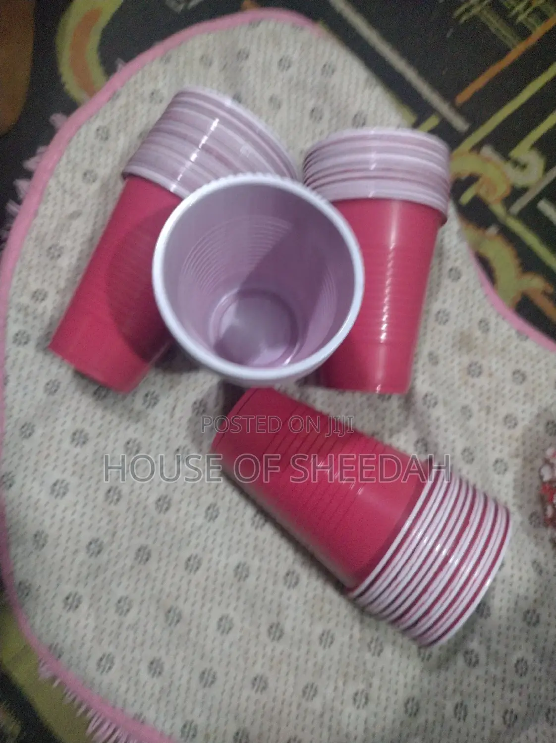 Disposable Plastic Cups - 50 PCS - Red