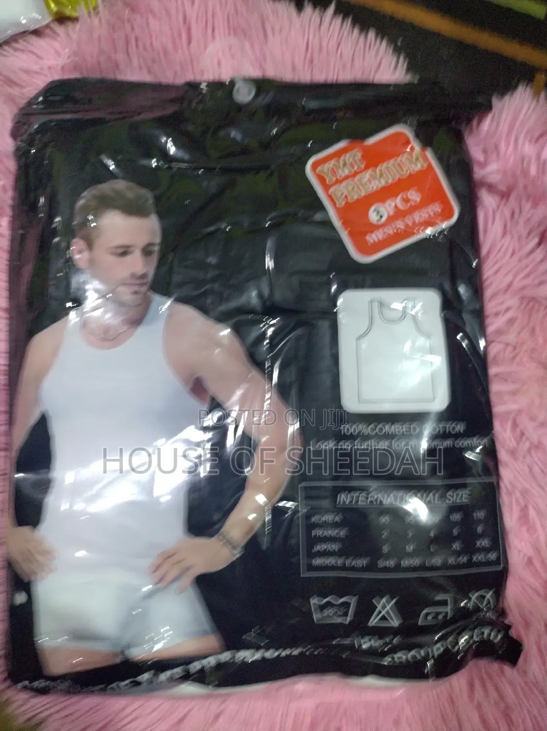 3pcs Original Cotton Singlets for Men: White