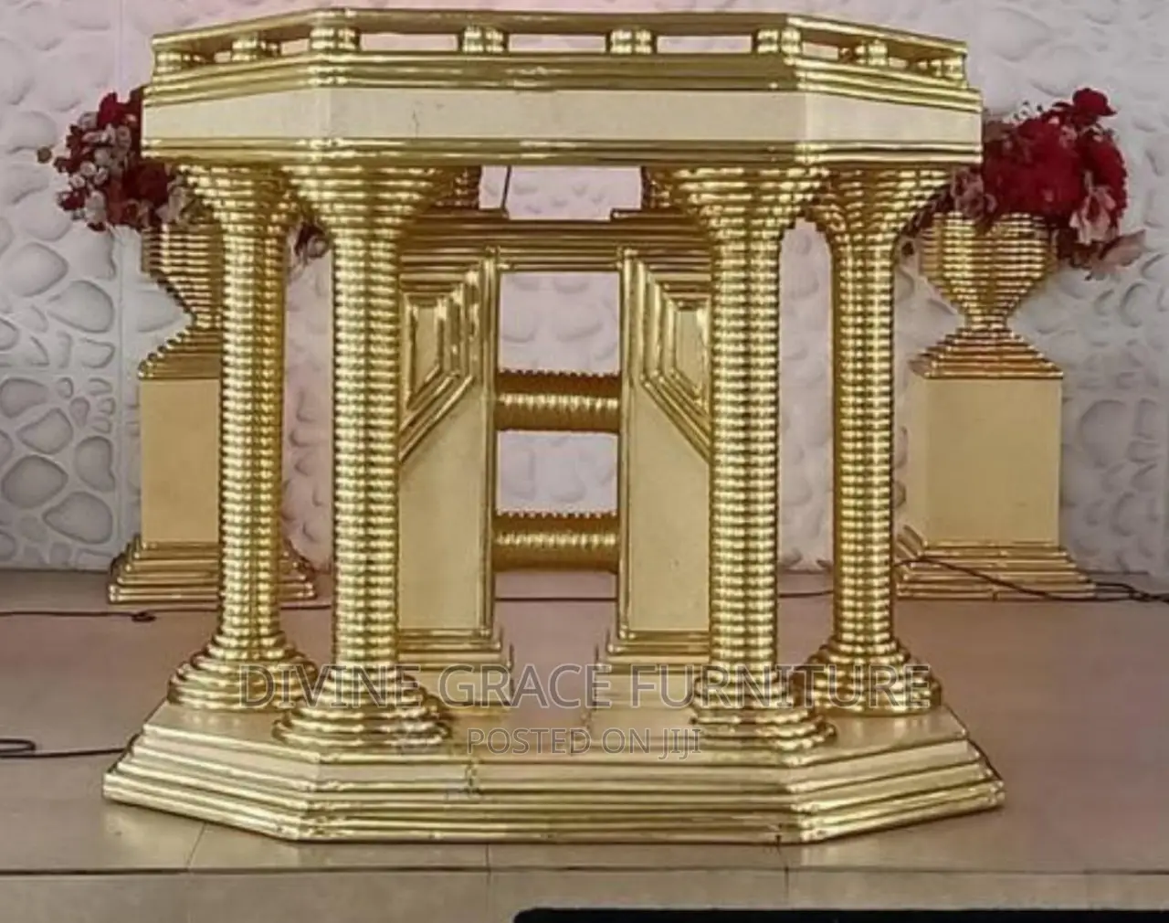 Giant Church Pulpit With Flower Vase
