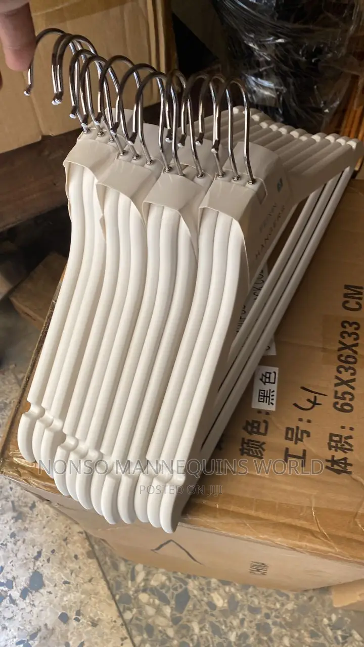 Neat White Hangers for Clothes
