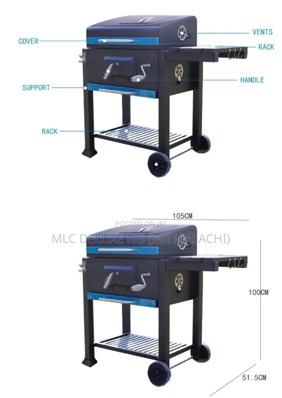 Adjustable Heat Charcoal Outdoor Barbecue Grill/Charcoal BBQ