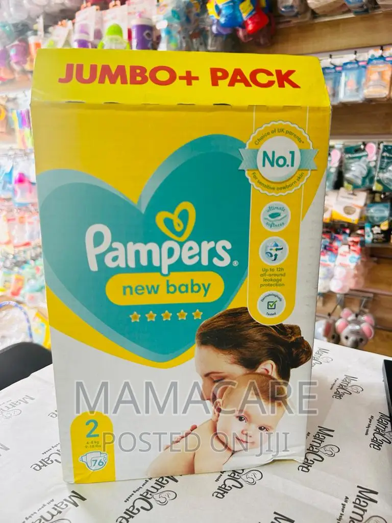 Pampers New Baby Jumbo Pack Size 2 76 Nappies