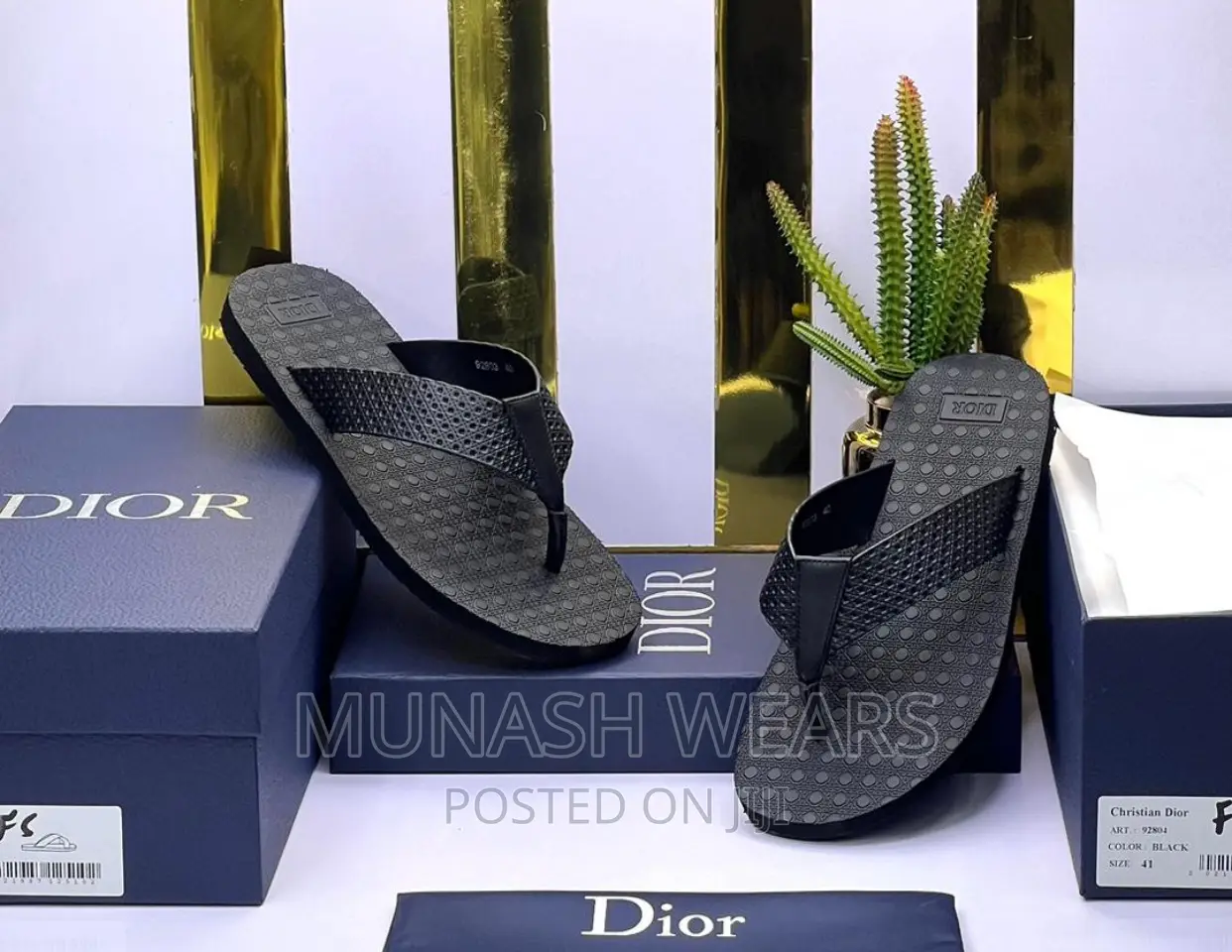 Dior Leather Slipers