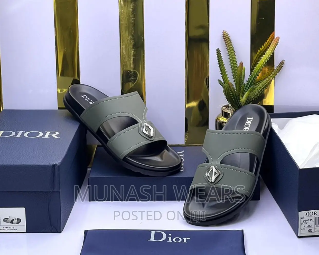 Dior Leather Slipers
