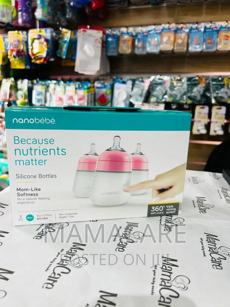 Nanobébé Flexy Silicone Bottles Pink 150ml 3pk