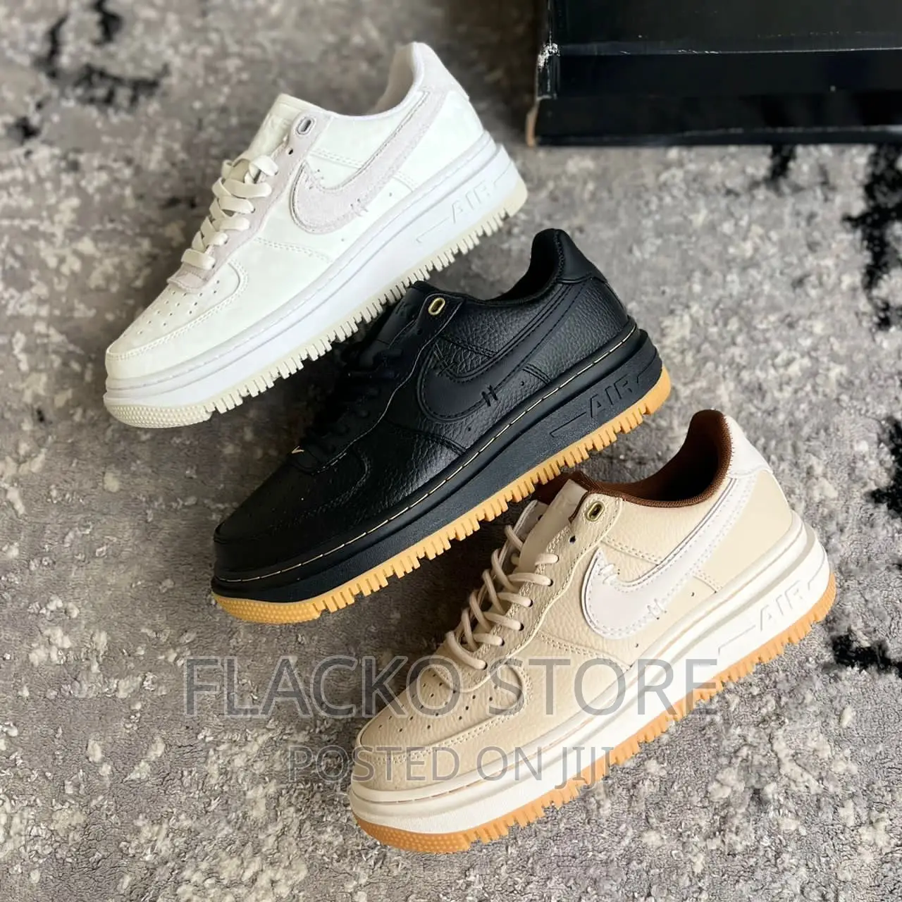 Original Nike Air Force 1 Low Luxe Gum Sole Sneakers
