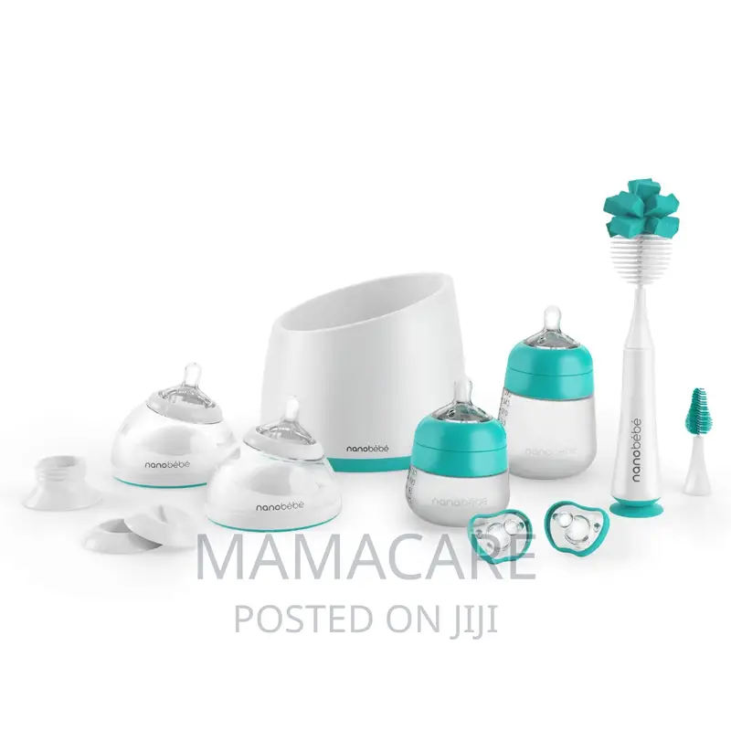 Nanobebe Baby Bottle Complete Feeding Set Teal