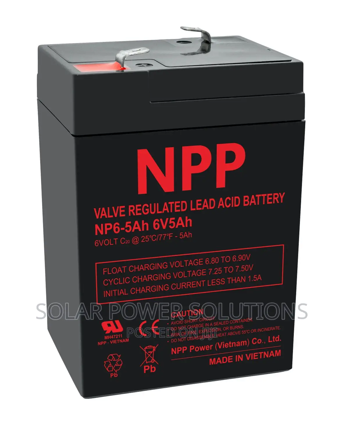 Prudent Rechargable Fan Battery 6v5ah