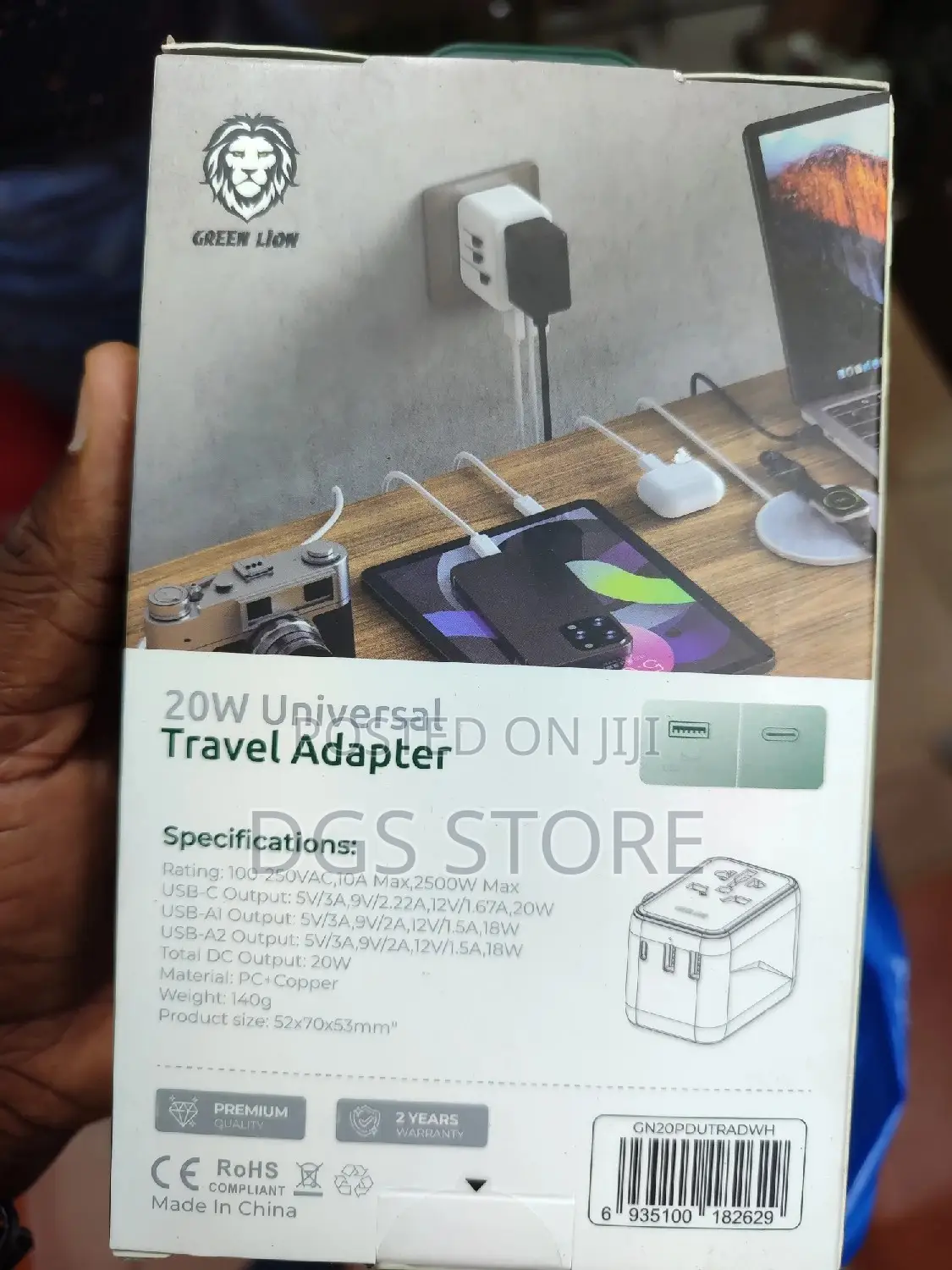 Green Lion 20w PD Universal Travel Adapter