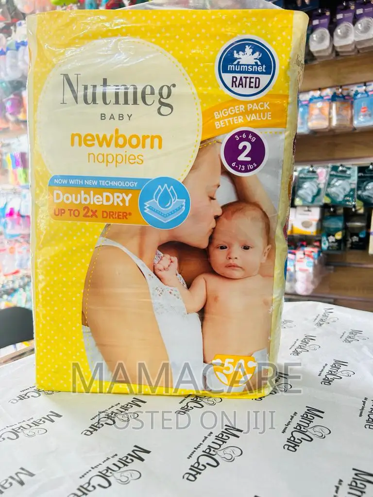 Nutmeg Newborn Nappies Size 2 54 Nappies