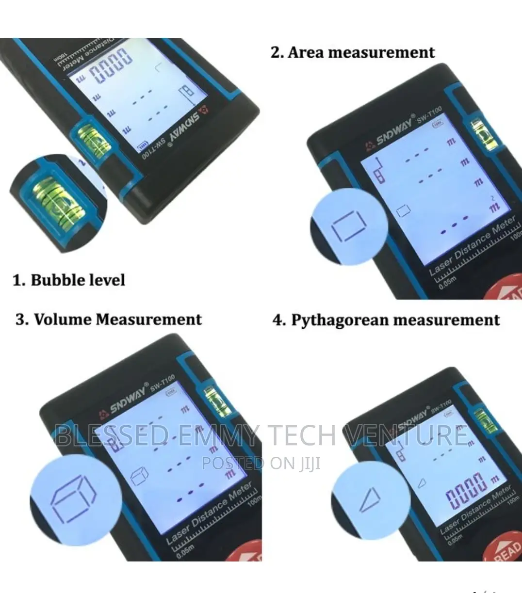 Digital Laser Distance Meter 100m Tape Measure