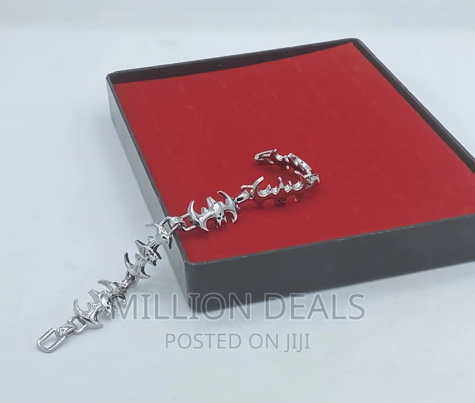 Pattern Ski Stylish Men’S Link Bracelet Silver